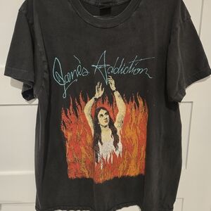 Screen Stars Jane's Addiction Flame Graphic Tee - Black